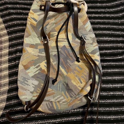 Backpack new with nice tie and fabric