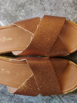 Flatforms with glitter, very comfortable, size 39