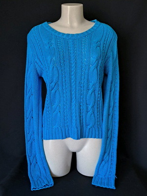 Knitted sweater used blue size L Pink Woman