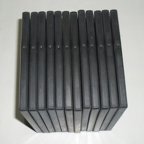 Double cases for DVD and CD black, new, pack of 12