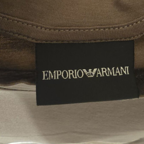 Emporio Armani t-shirt like new, beige and brown, sizes XS-S-M