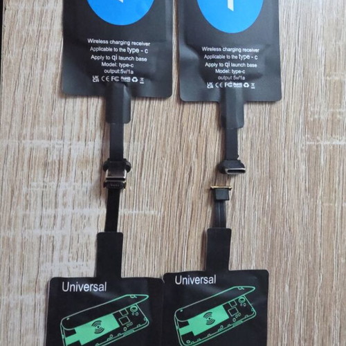 Ασύρματη φόρτιση Android καινούργια με micro USB και Type C, ξύλινη βάση