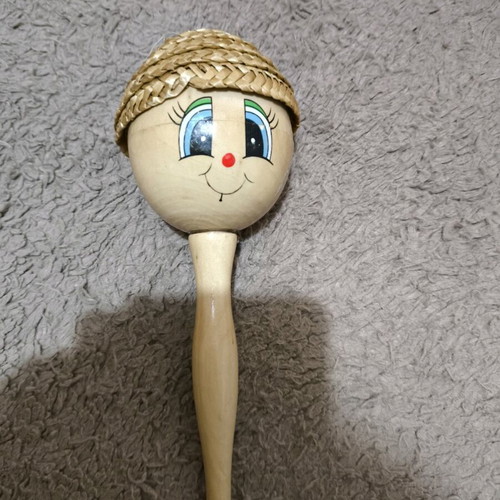 Vintage wooden maraca rattle like new