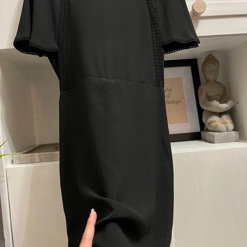 Zara jumpsuit black short with dress effect and open back new, small