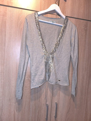Guess cardigan with sequins gray like new, size S