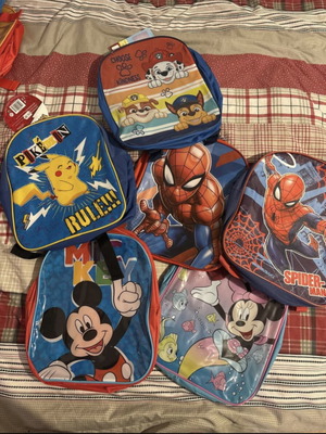 Τσάντες νηπιαγωγείου, σετ 5 με Paw Patrol, Pokémon, Spider-Man και Disney