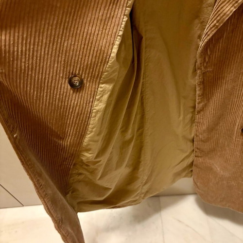 Velvet cotton coat brown new, size 40 M/L