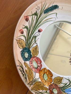 Vintage handmade ceramic with mirror used