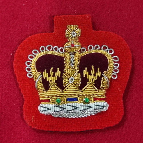 British embroidered sergeant crown badge pompom type new large size