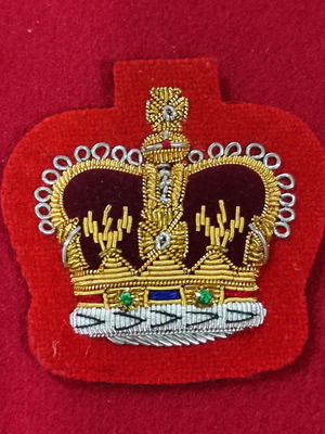 British embroidered sergeant crown badge pompom type new large size