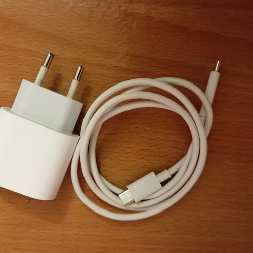 iPhone original charger with USB-C cable