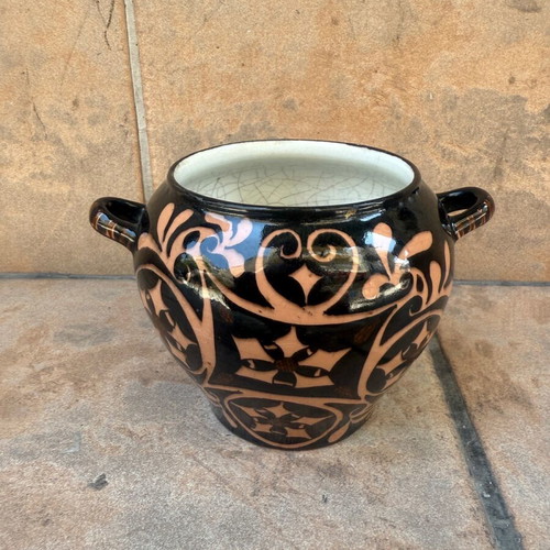 Ceramic pot from 1930 like new with handles 15cm x 10cm