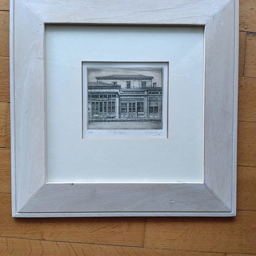 Woodcut Tripoli by Panagiotis Gravvalos 1995 new
