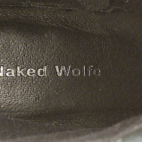 Naked Wolfe ankle boots with eccentric flame pattern, new