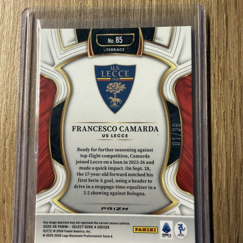 Francesco Camarda Panini Select Serie A card 01/39 first print