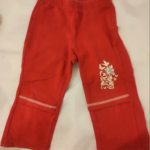 Kids' turtleneck shirt and red pants set used, age 2