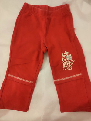 Kids' turtleneck shirt and red pants set used, age 2