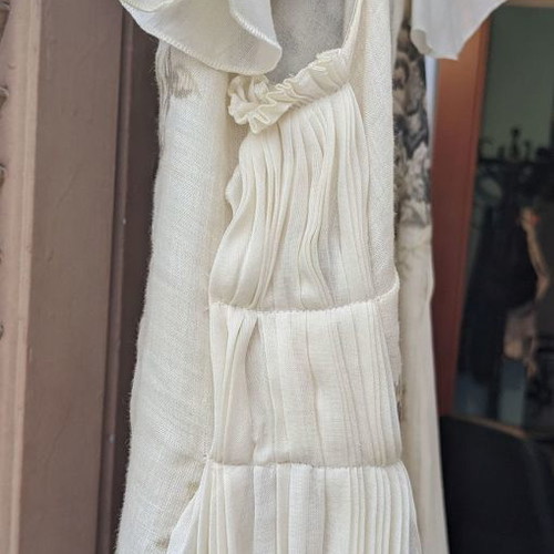 Sportmax linen dress used, beige with floral pattern