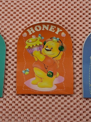 Vintage small letter pads 80's like new, pack of 3, scented