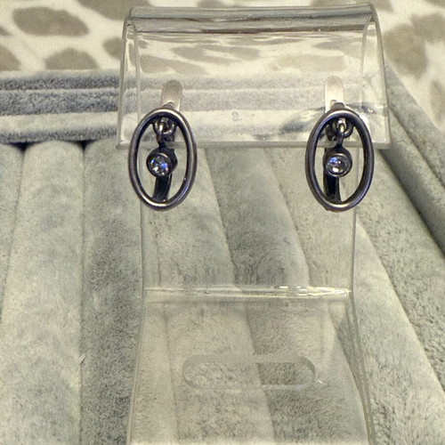 Etalon Jenavi silver earrings new, with Swarovski crystals