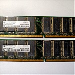  Δύο μνήμες 512ΜΒ  DDR 400 CL3