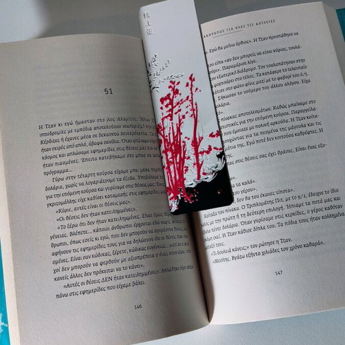 3D Printed Hueforge Japan Red Blossoms Bookmarks new