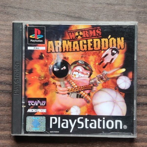 Worms Armageddon PS1 used with manual and cover