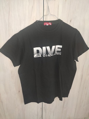 LiQuid Pro men's T-shirt black with white DIVE logo, like new, sizes S M