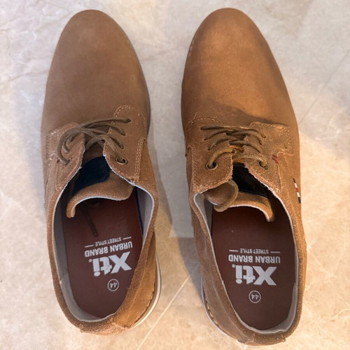 Xti Urban Brand Suede Smart Casual Shoes Size 44 New Camel Tan