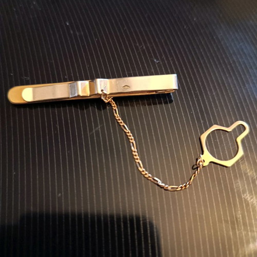Gold tie clip used 14k weight 5g