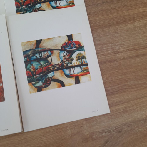 Greeting cards set of 4, slightly yellowed
