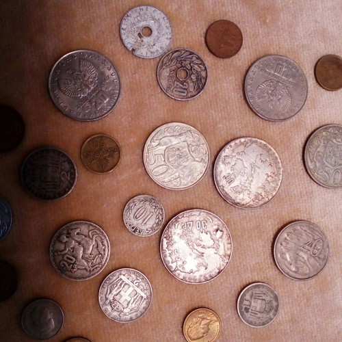 Collection of old coins used from private collection