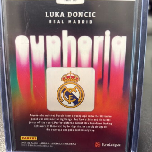 Luka Doncic Euphoria Origins basketball card /75
