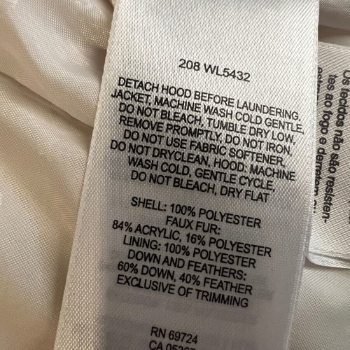 Columbia women's down jacket used in sugar color