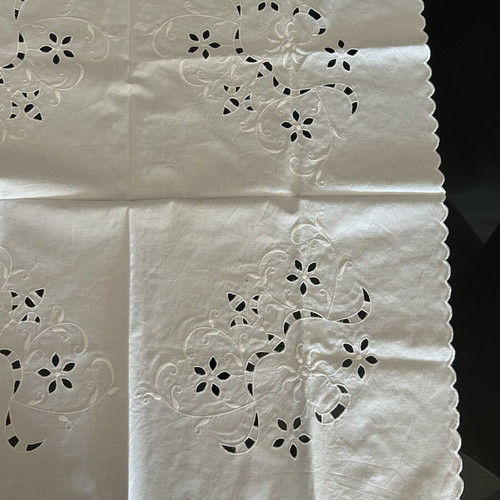 Vintage tablecloth with embroidery