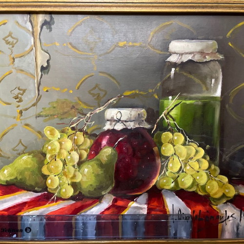 Painting by Iason Oikonomopoulos used on canvas with frame 1979