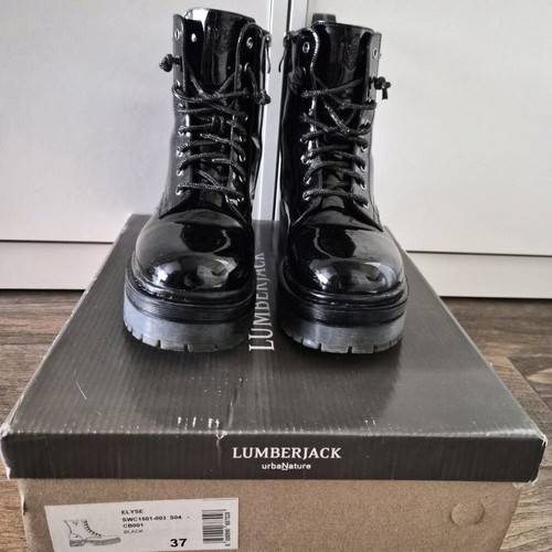 Lumberjack boots like new, black, size 37