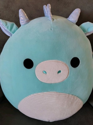 Squishmallow Miles Light Teal Dragon Plush 41cm new