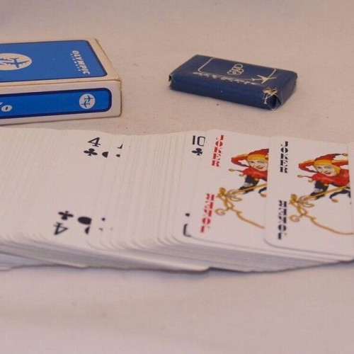 Olympic Airways collectible deck and soap used, vintage