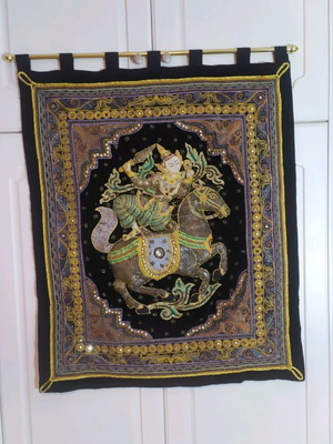 Burmese Kalaga tapestry handmade like new