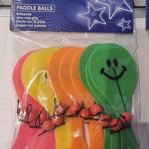 Small paddle balls new, pack of 34 pieces