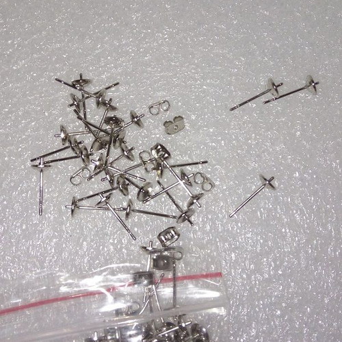 150-piece surgical steel earring bases with clasps DIY