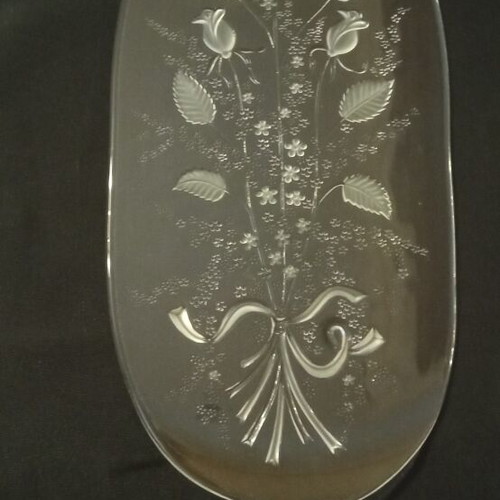 Glass tray new, unused