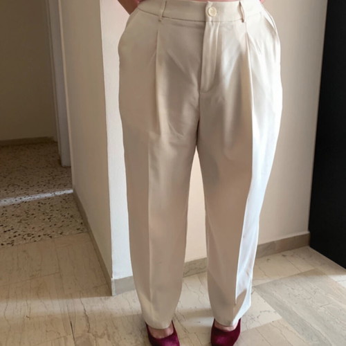 Classic white pants XXL like new with belt