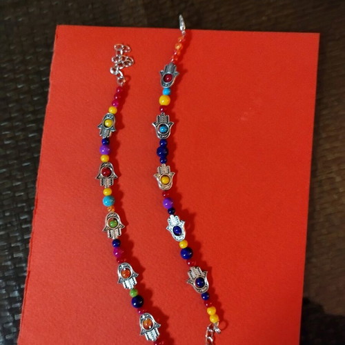 Ethnic bracelets new, colorful, set of 2 pieces