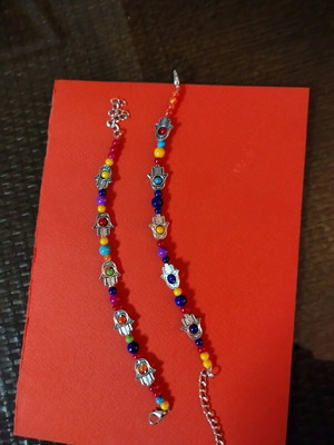 Ethnic bracelets new, colorful, set of 2 pieces