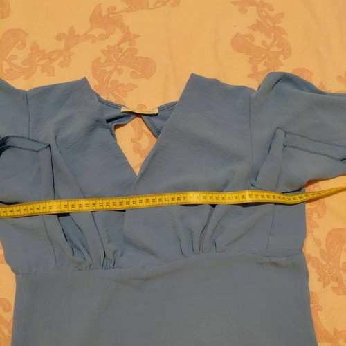 Women's set palazzo and blouse like new, blue and purple