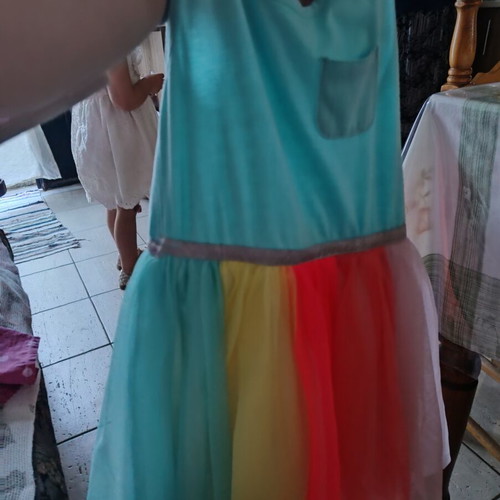 Girl's dress used, colorful, size 104 cm, age 5 years