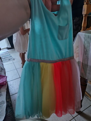 Girl's dress used, colorful, size 104 cm, age 5 years