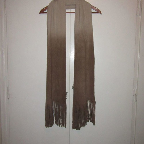 Women's scarf and gloves set beige-brown new